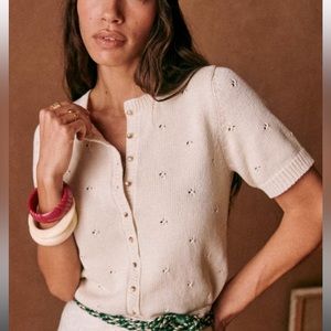 NWOT Sezane Kyle Organic Cotton Cardigan size Medium